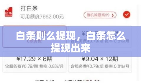 白条则么提现,白条怎么提现出来