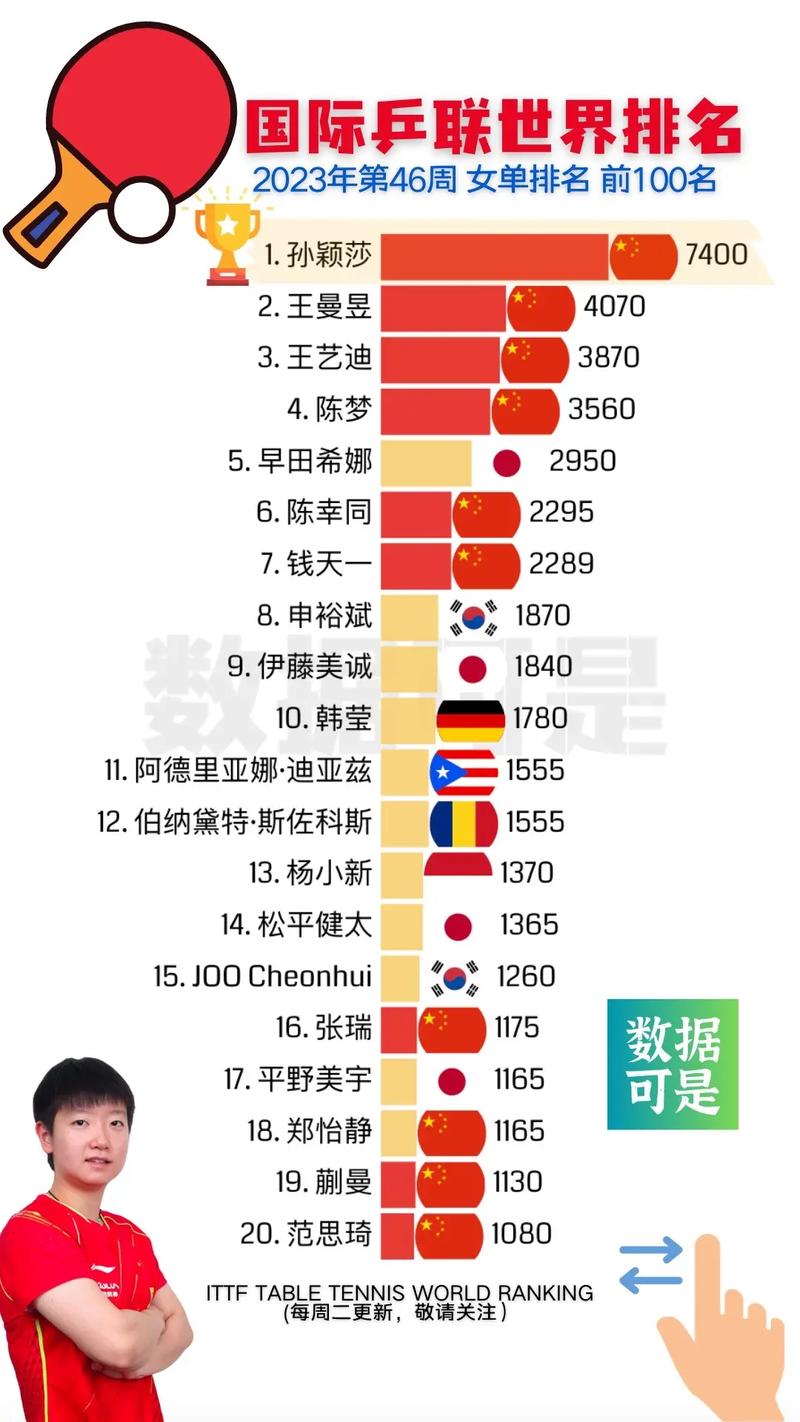 世界最强小海绵排名前十世界前十，女子选手器材配置（202305）